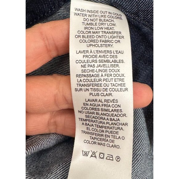 Frame Relaxed Straight Cargo Jeans 90s boho preppy dark wash sz 32‎ - Picture 10 of 10